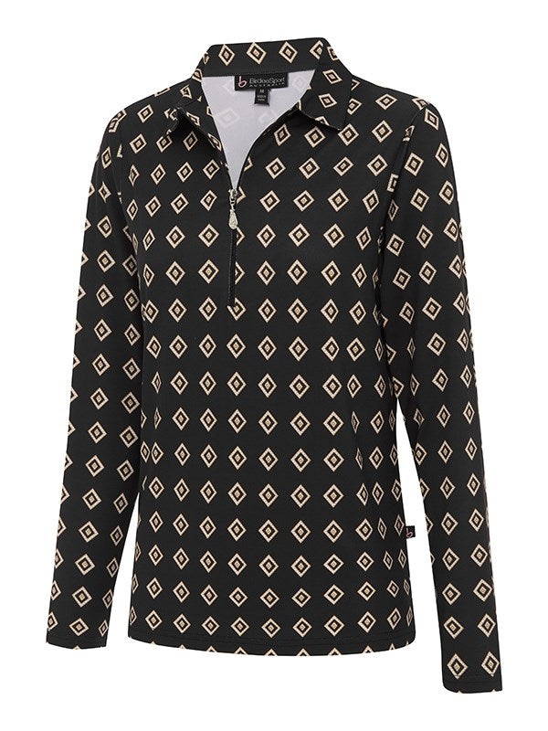 Diamond Zipper Long Sleeve