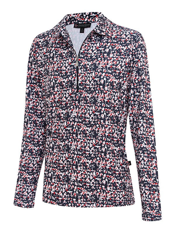 New Navy Seine Long Sleeve Top