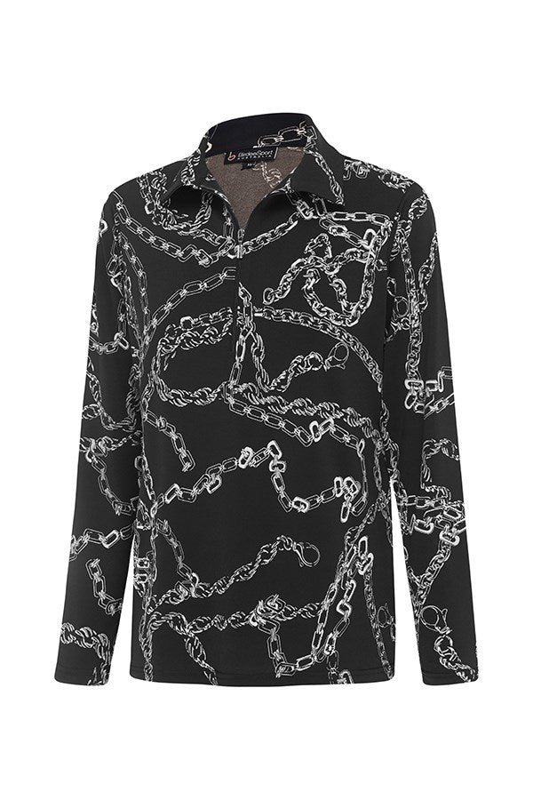 Chain Link Long Sleeve Top Plus +