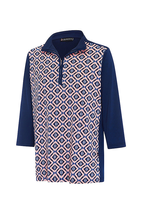 Blue Eyes Wild 3/4 Sleeve Top