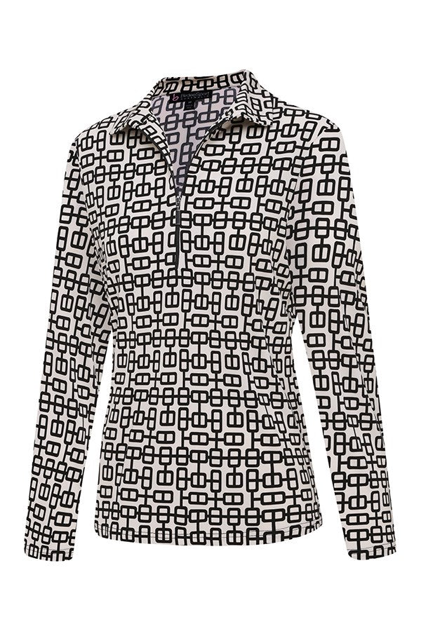 Aztec Zipper Top Long Sleeve