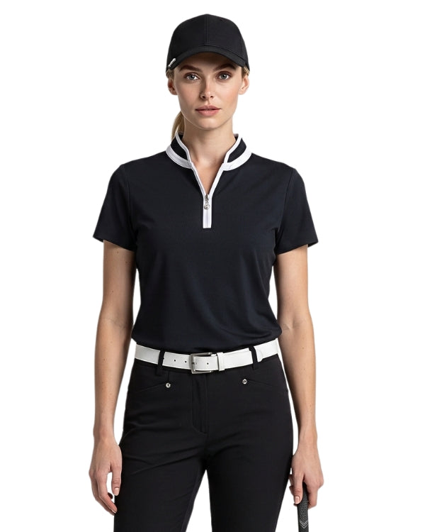 Timeless Contrast Short Sleeve Top