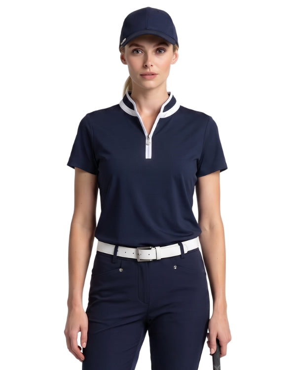 Timeless Contrast Short Sleeve Top