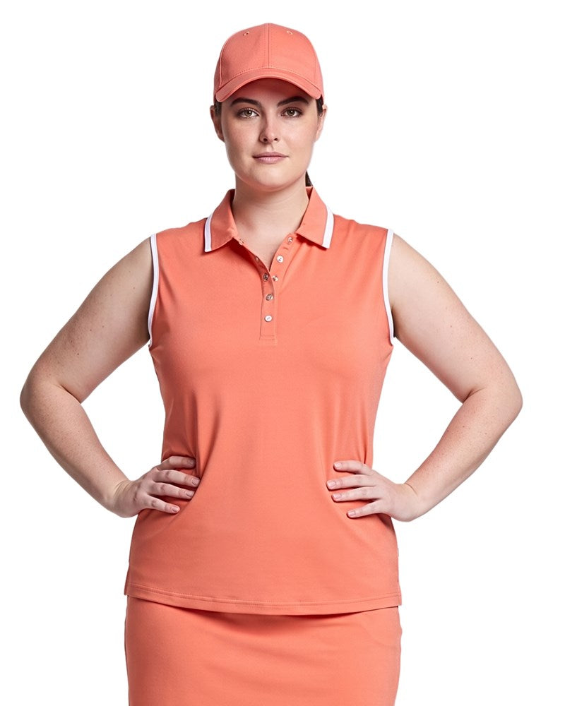 Moda Snap Button Sleeveless Plus +
