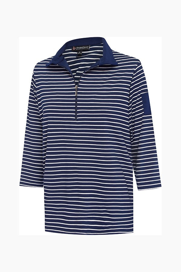 Frenchman Stripe 3/4 Sleeve Top